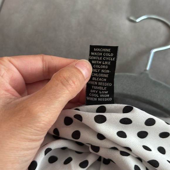 INC International Concepts Black and White Polka Dot Shirt size 12 - Picture 6 of 6